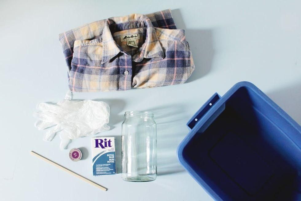 everything you need for your own dip dye flannel