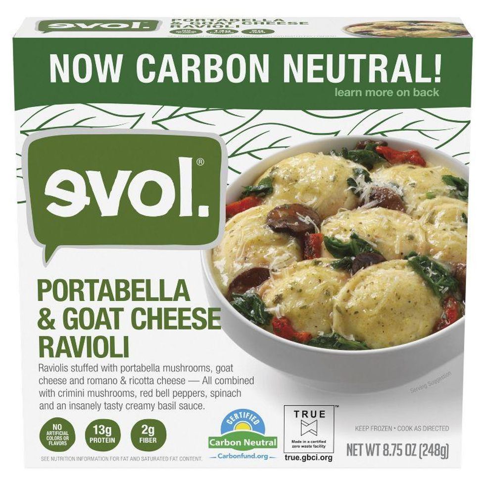 Evol Portabella and Goat Cheese Ravioli