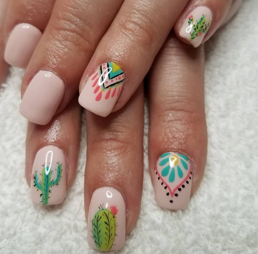 15 DesertInspired Nail Art Ideas for Coachella Weekend Brit + Co