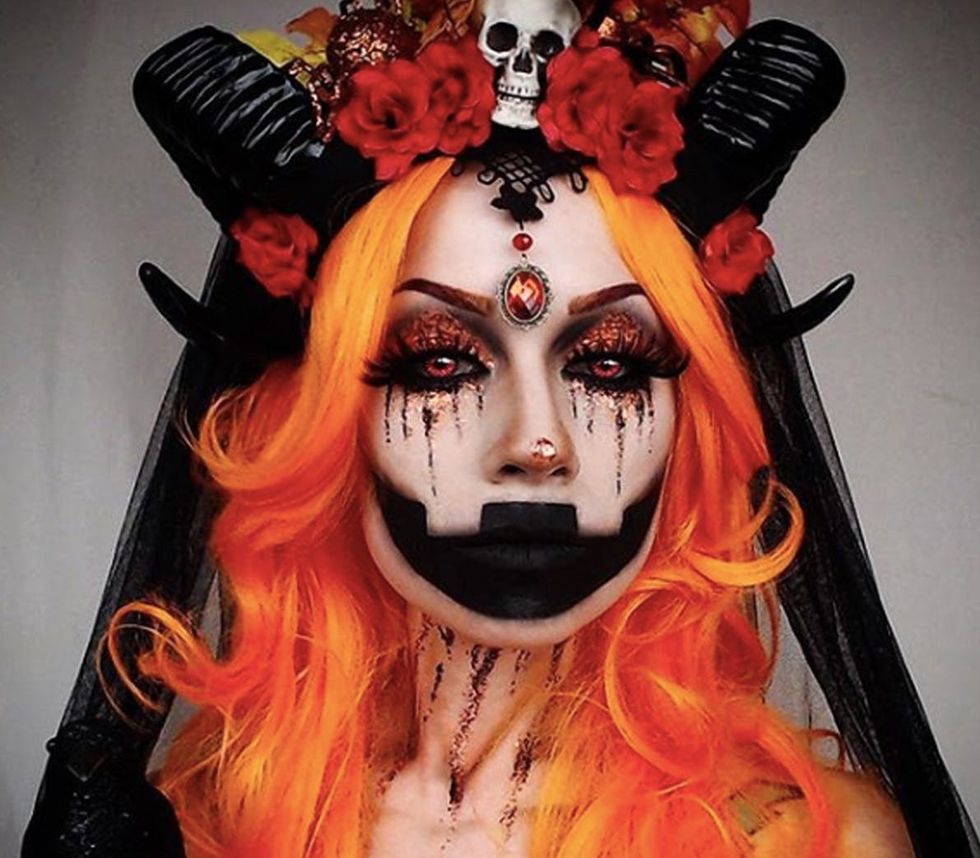 Pumpkin Face Makeup Is the Beauty Trend to Try This Halloween - Brit + Co