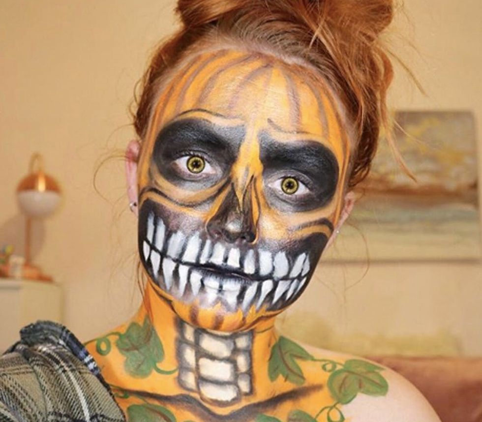 Pumpkin Face Makeup Is the Beauty Trend to Try This Halloween - Brit + Co