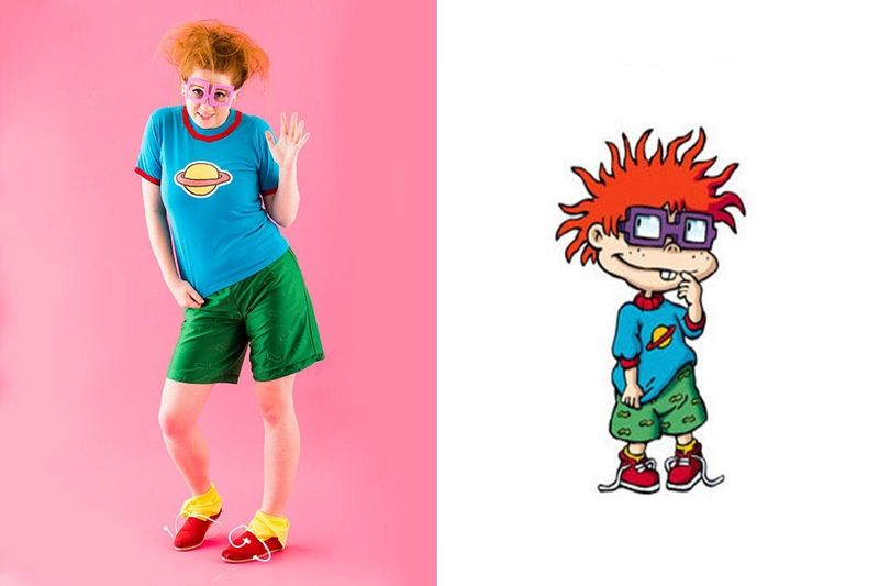Chuckie from Rugrats.