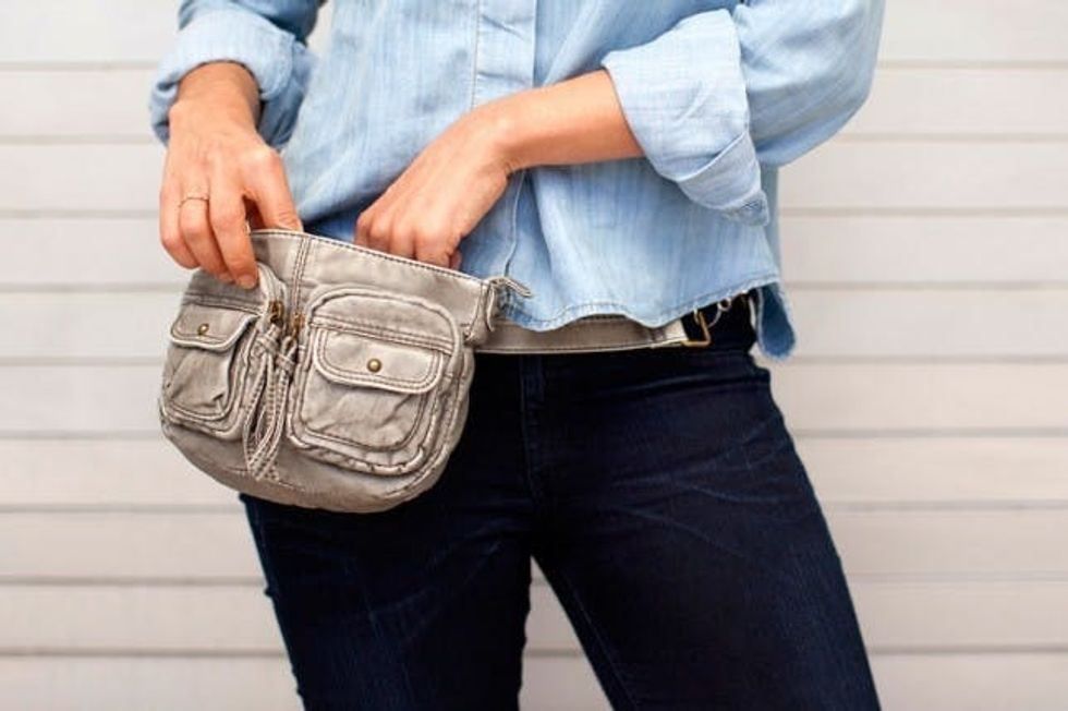How to Turn a Clutch into a Chic Fanny Pack Brit + Co