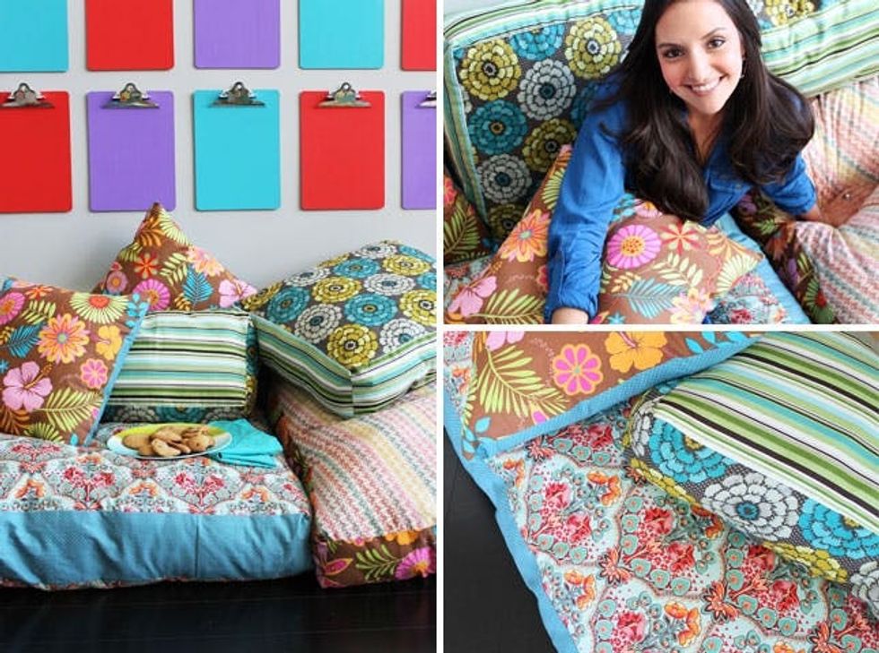 How to Create Your Own Colorful Jumbo Floor Pillows Brit + Co