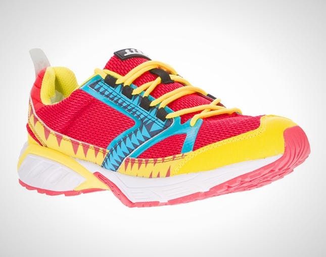 bright colored athletic shoes