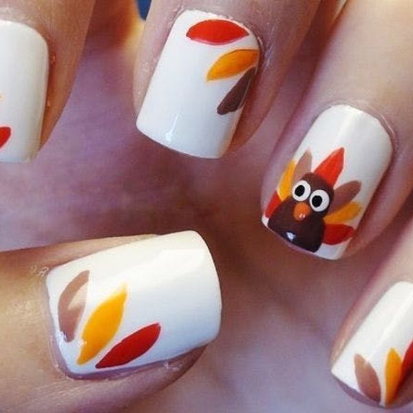 12 DIY Nail Art Ideas For Thanksgiving and Fall - Brit + Co