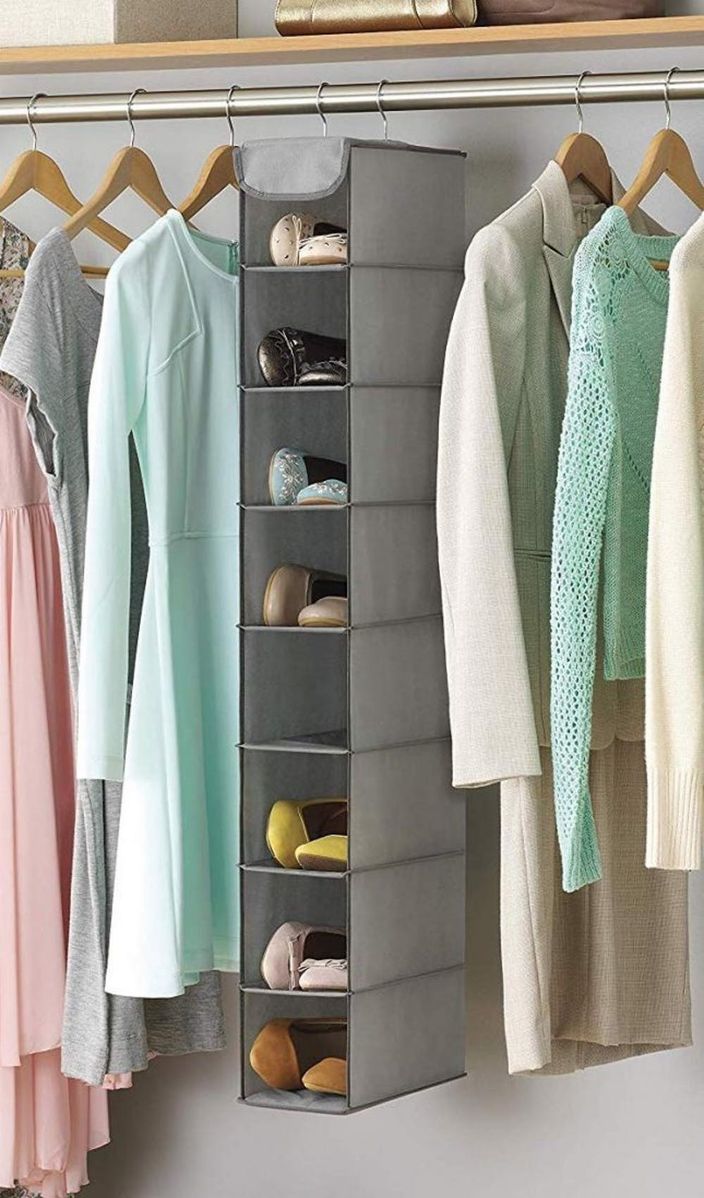 metal rolling shoe rack on 21 Inventive Ways To Organize Your Shoes Brit Co