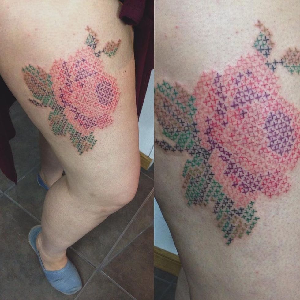 92+ Embroidery Tattoo Aged Images