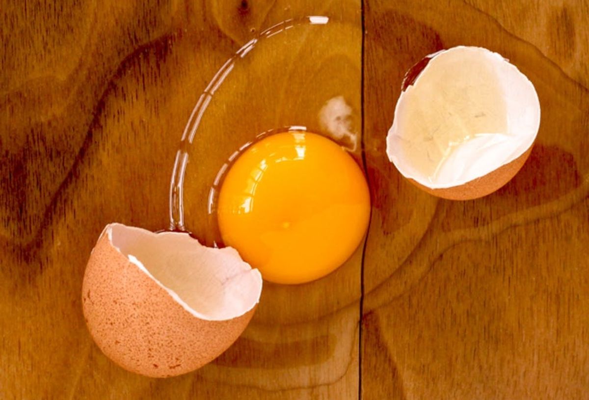 This Simple Tip Makes Cleaning Up Broken Eggs a Breeze Brit + Co