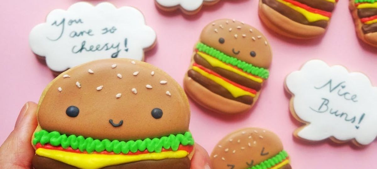 This Cheesy Burger Cookies Recipe Will Make You the Sweetest Valentine