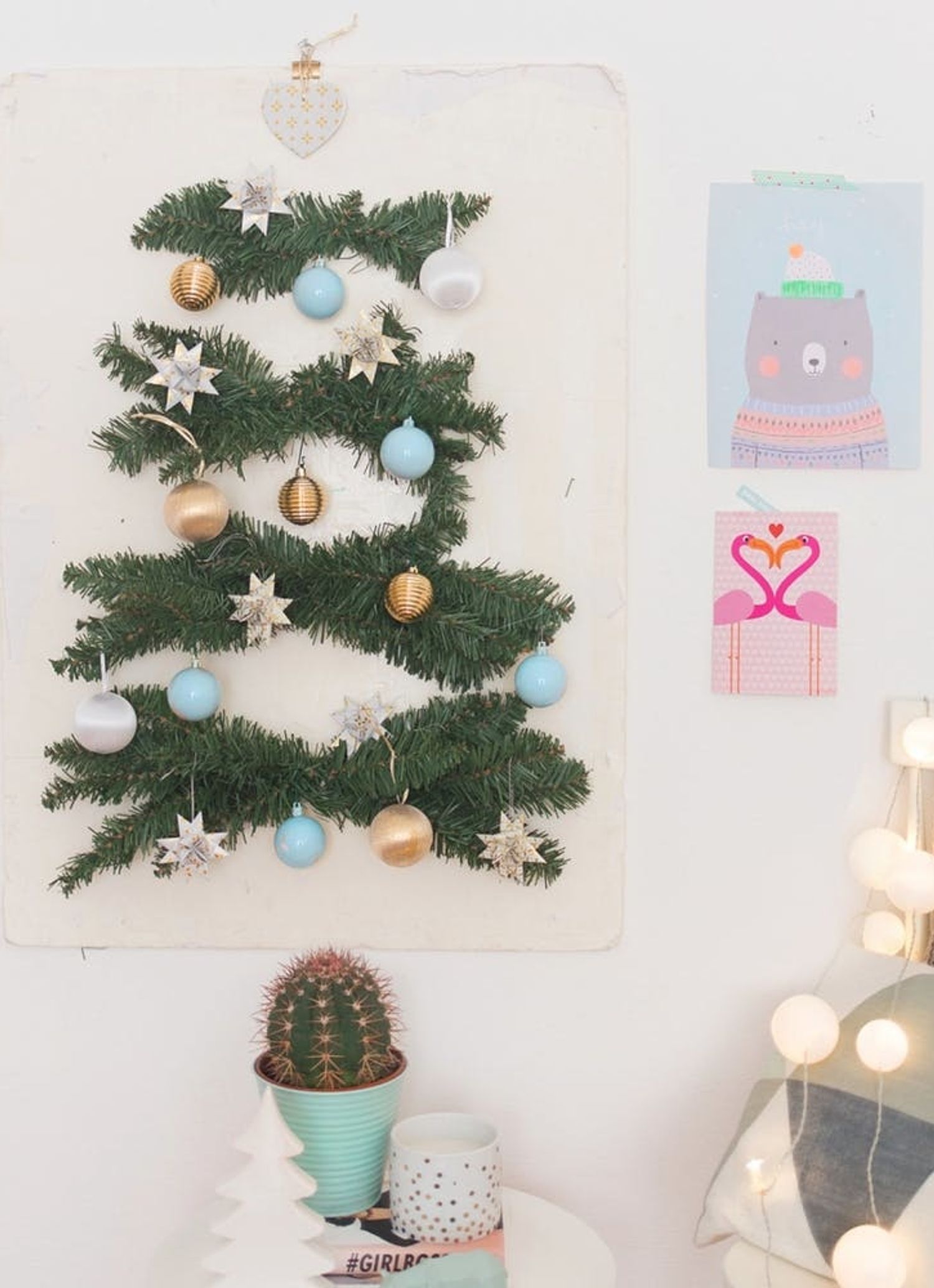 How to Make a Stylish Wall Christmas Tree for Small Space Living Brit