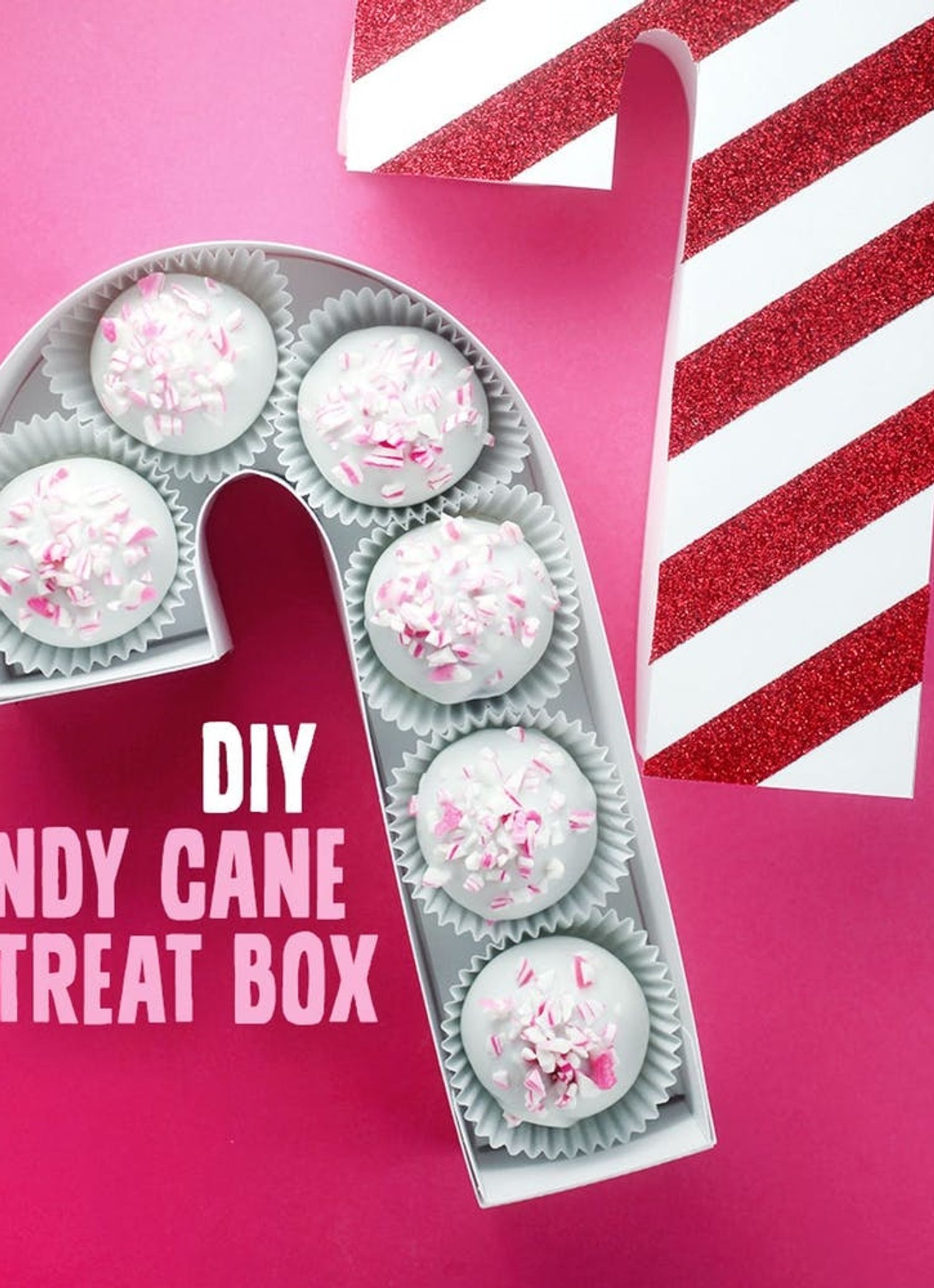Make This DIY Candy Cane Treat Box for Sweet Treat Gifting Brit + Co