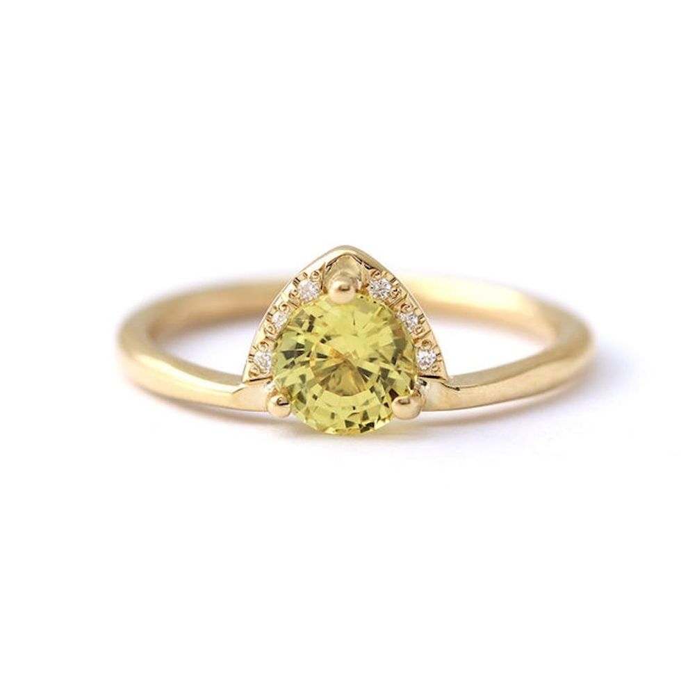 15 Unique Engagement Rings With Yellow Diamonds and Gemstones Brit + Co
