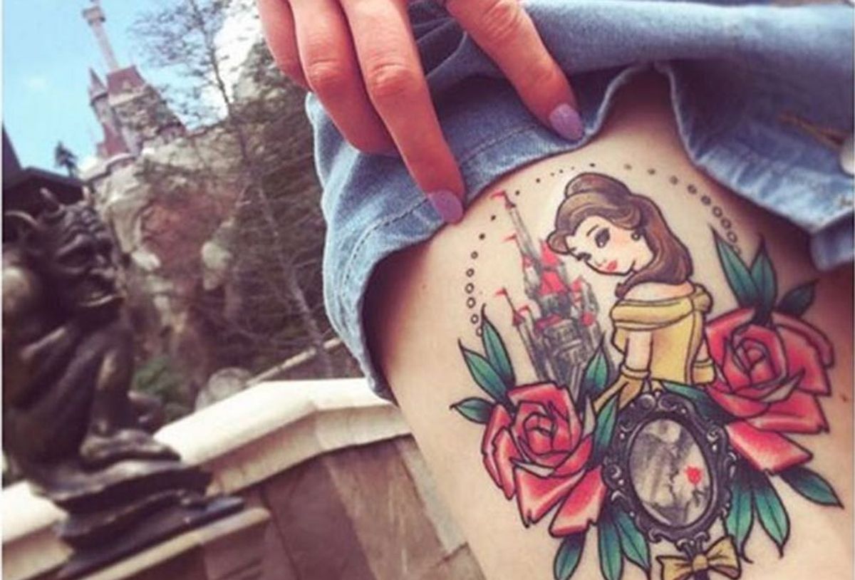 11 Disney Tattoos Inspired By Beauty And The Beast Brit Co