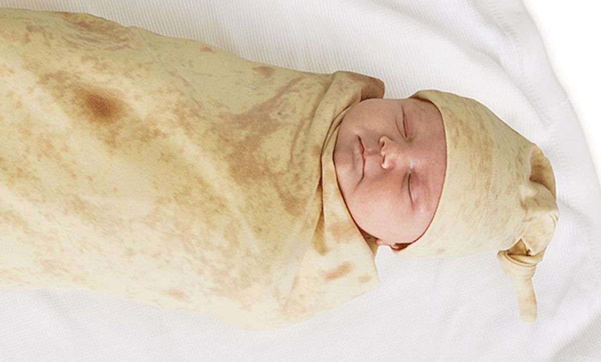 Wrap Your Baby Up like a Burrito in This Ridic Blanket Brit + Co