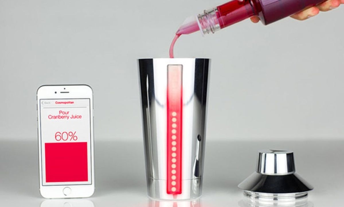 This Smart Shaker Basically Makes Cocktails for You Brit + Co
