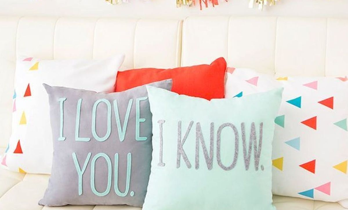 Pillow Talk, Anyone? 6 Typographical Pillows That Say It All Brit + Co