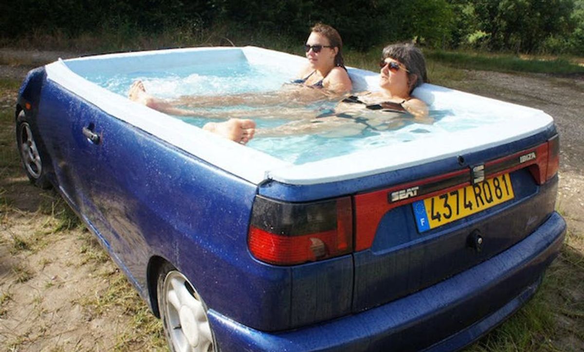 Nothin’ to See Here, Just a Casual Hot Tub Car - Brit + Co