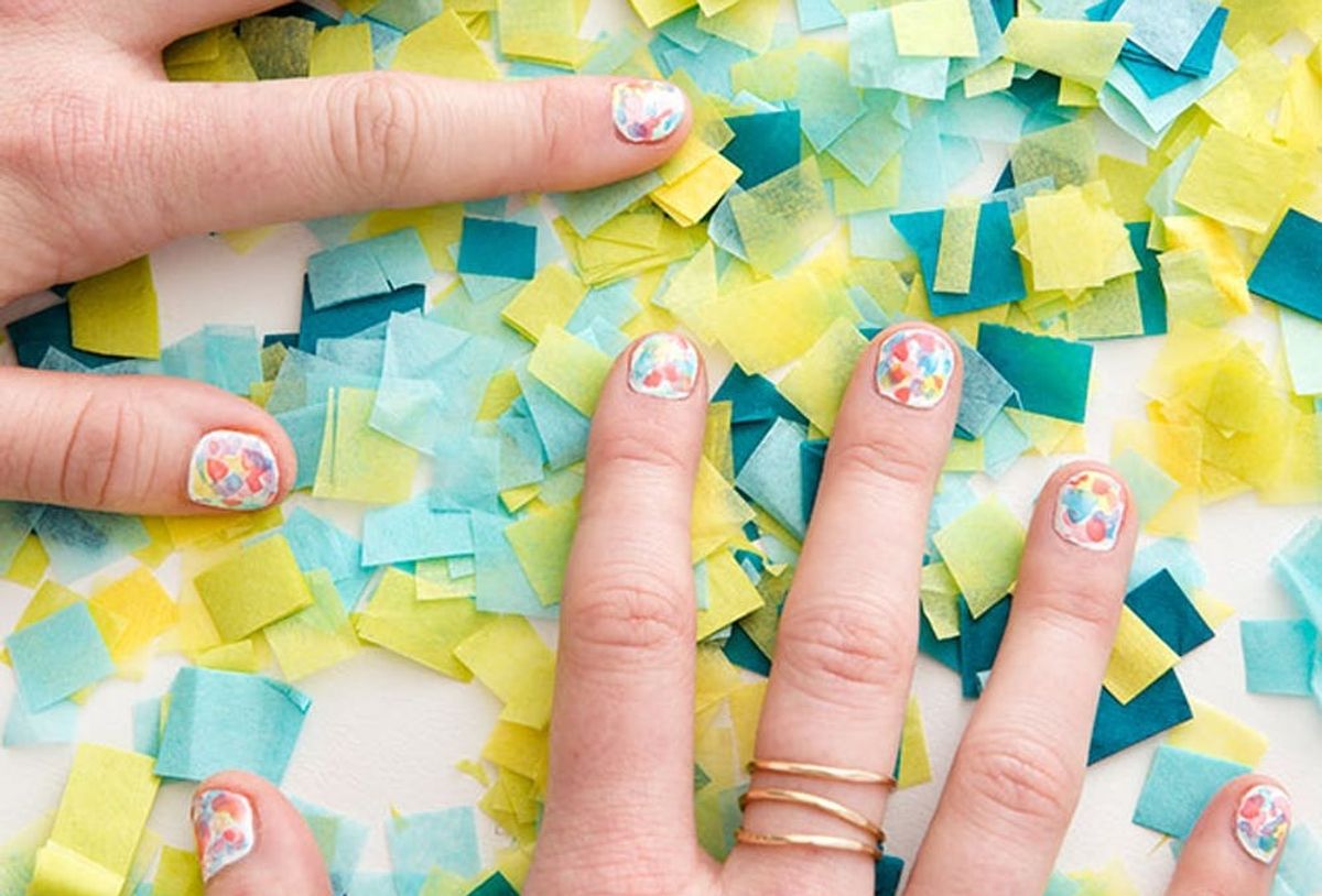 How to DIY Watercolor Nail Art Just in Time for Spring - Brit + Co