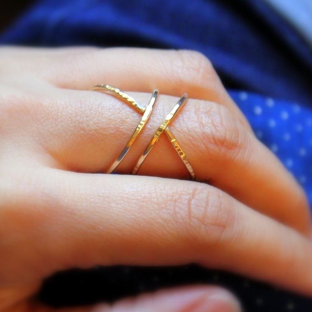 Skinny gold leaf stacking ring Nature ring Simple yellow gold stackable  dainty leaves ring Minimalist nature inspired Valentine gift for her |  Benati