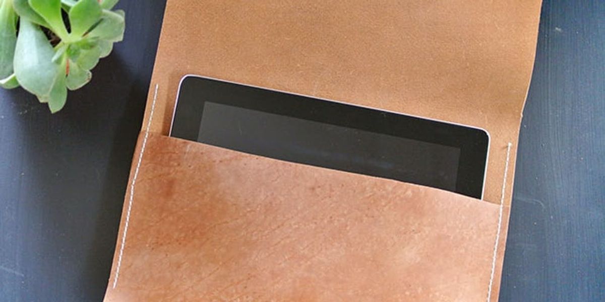 DIY a Leather Tablet Case for WAY Less Than You’d Think Brit + Co