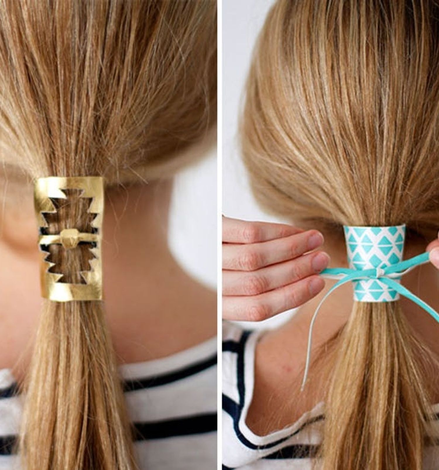 Tie One On 2 Materials, 4 DIY Hair Cuffs Brit + Co