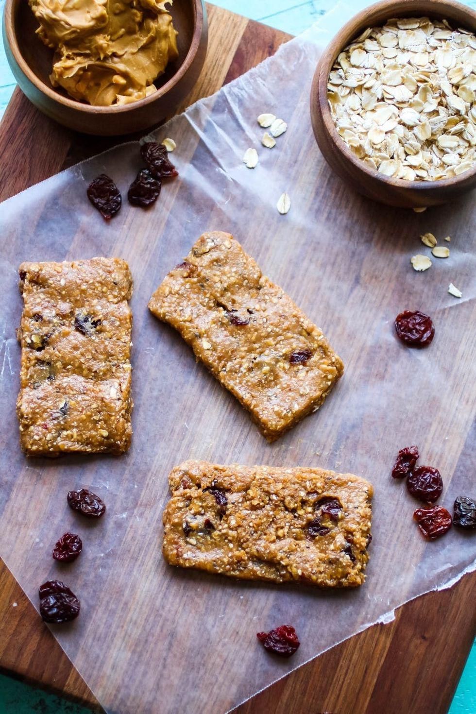 Healthy PB & J Snack Bar Recipe Brit + Co