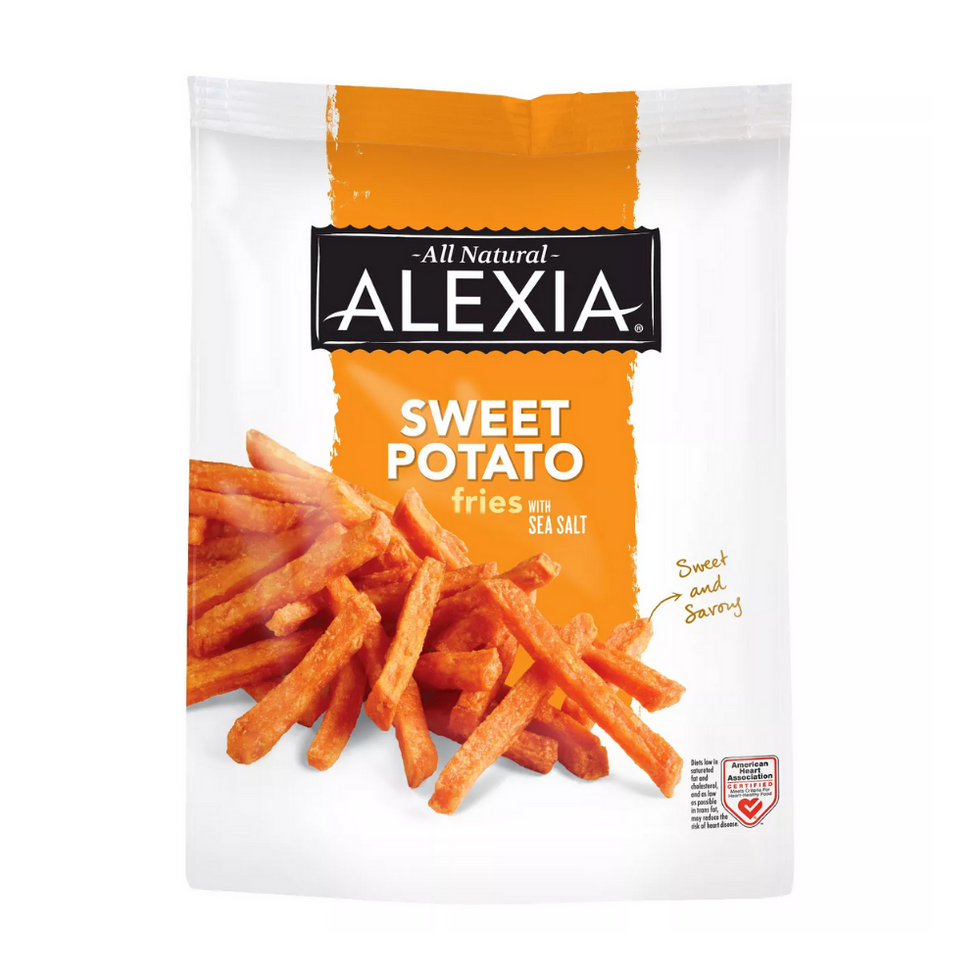 Alexia All Natural Frozen Sweet Potato Fries white and orange bag