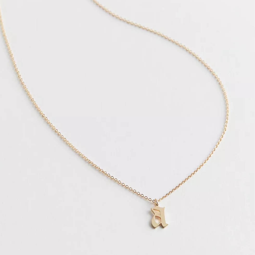 \u200bUrban Outfitters Initial Charm Necklace Gold Jewelry