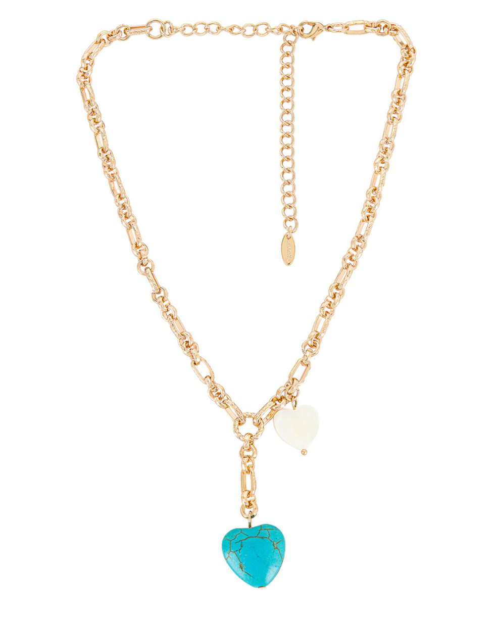 \u200bEttika Turquoise Heart Lariat Necklace
