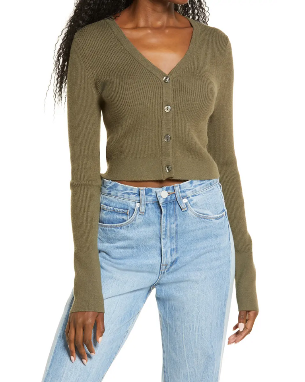 \u200bBP. Front Button Crop Cardigan fall 2021 color trends