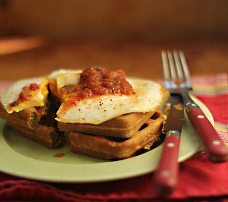 Savory Southwest Cornmeal Waffles