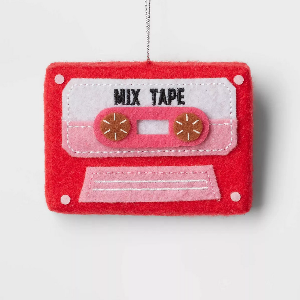 Fabric Cassette Tape Christmas Tree Ornament Red - Wondershop\u2122