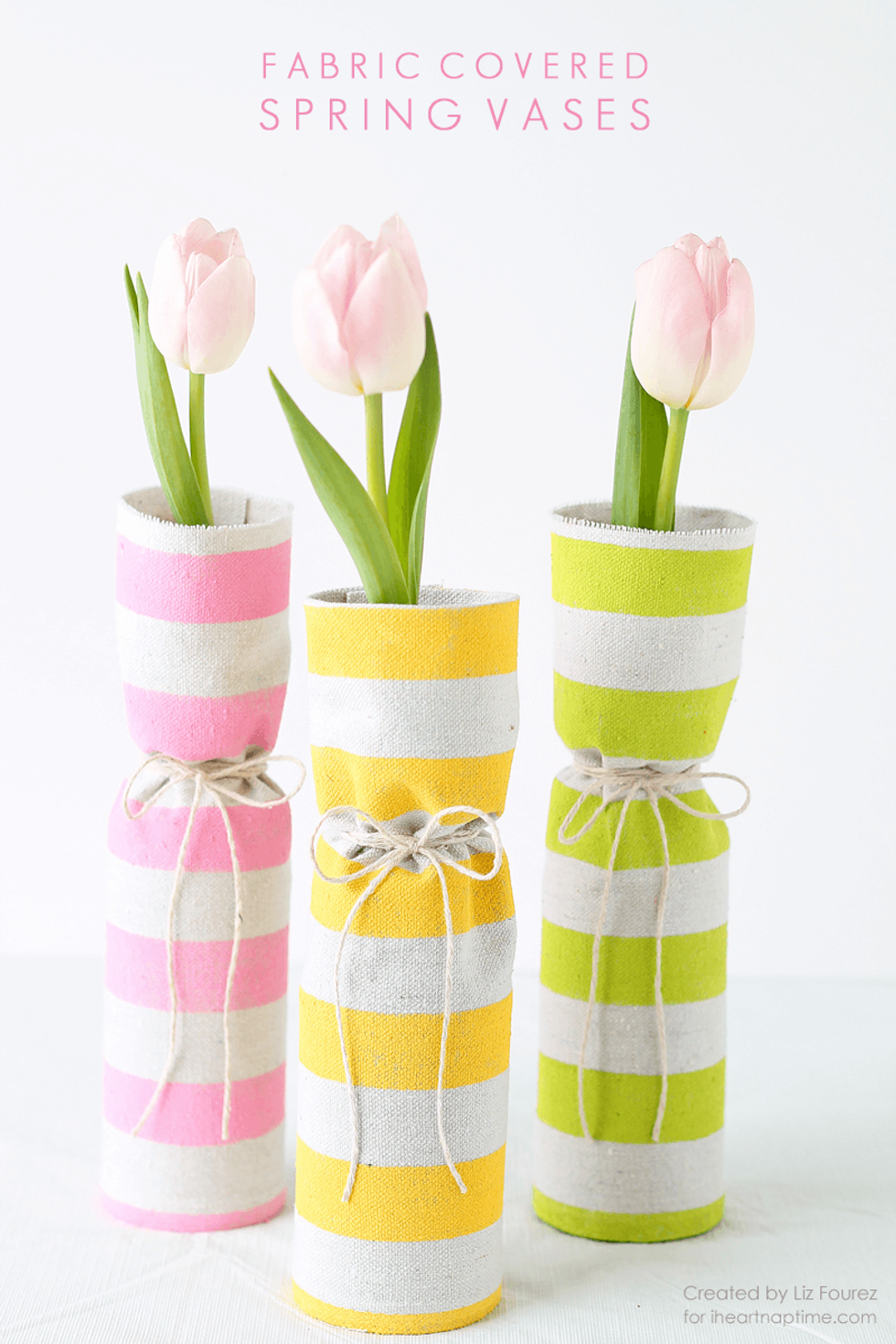 fabric covered spring vases