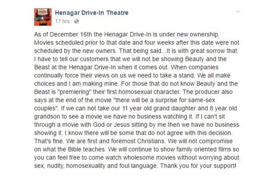 facebook post theatre