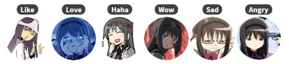 Facebook reactions _ anime