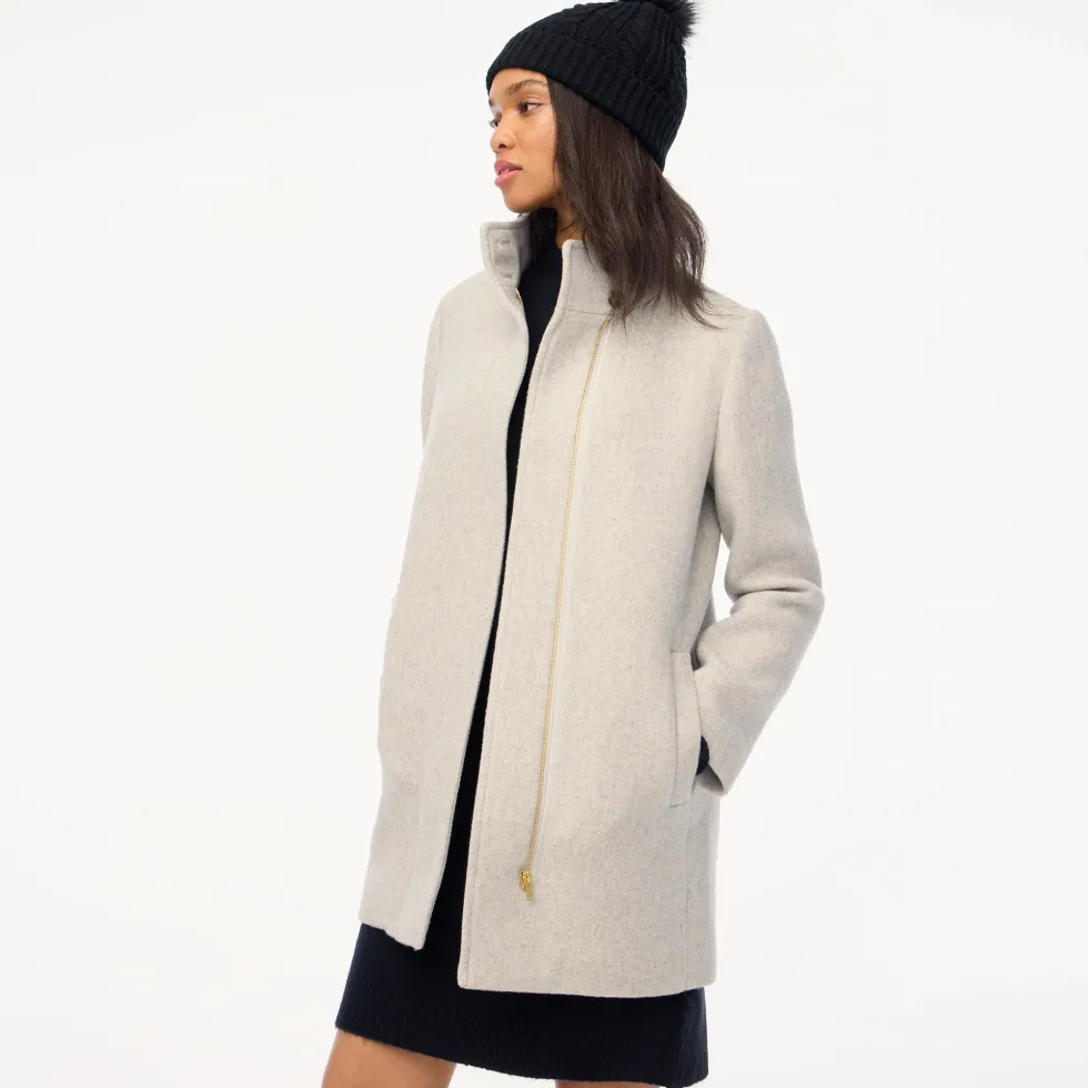 Factory Button-Neck City Coat