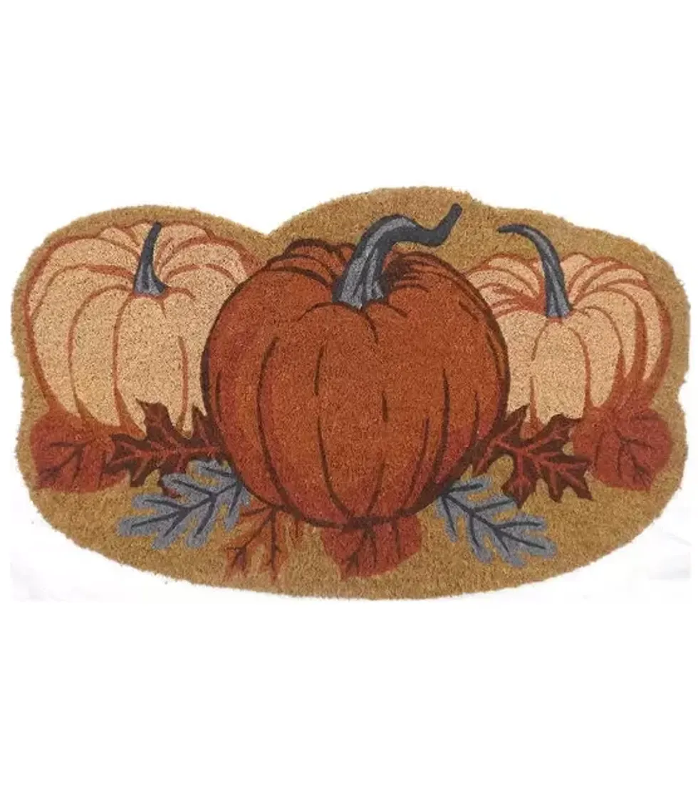 Fall Pumpkin Coir Doormat