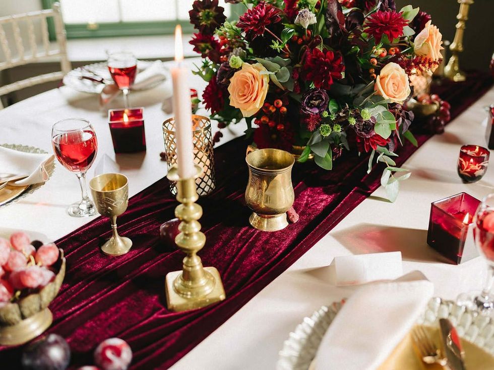 fall wedding table runner