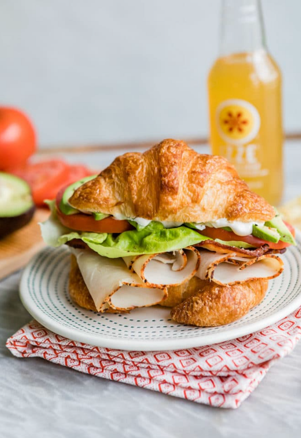 fancy Turkey BLT Croissant Sandwich recipe