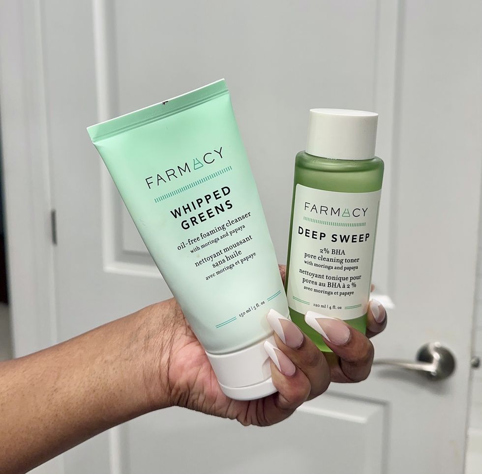 farmacy beauty whipped greens cleanser and deep sweep pore cleaning toner