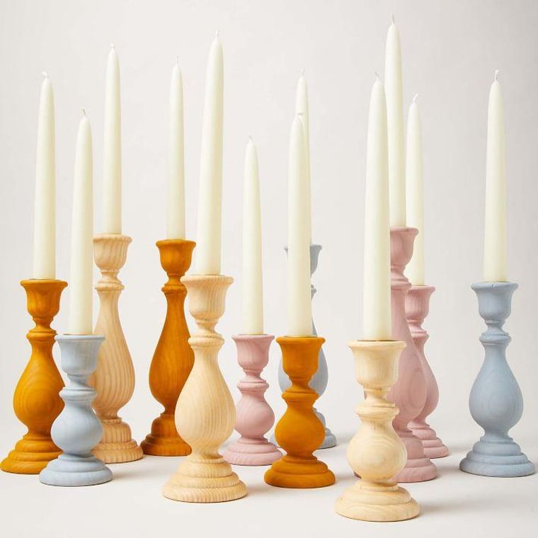 Taper Candle Holders and Taper Candles For Cozy Home Vibes - Brit + Co
