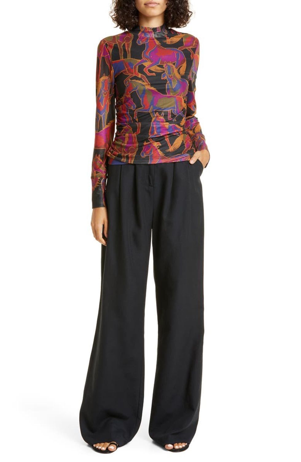 FarmRio High Waist Wide Leg Pants