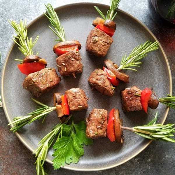 Filet Mignon Rosemary Skewers
