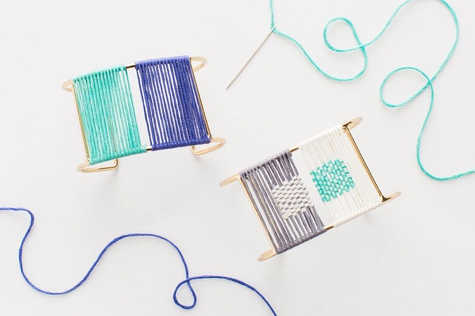 How to Make a Mini Tapestry in a Cuff Bracelet Brit + Co