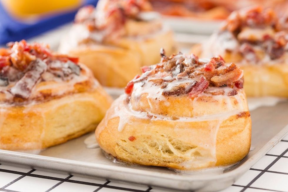 Finished cinnamon rolls