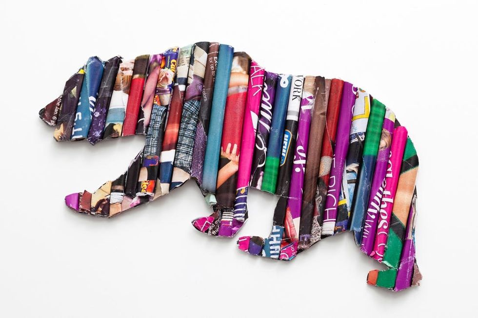 finished magazine wall art