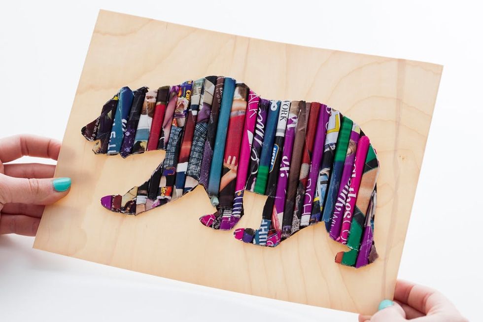 finished magazine wall art