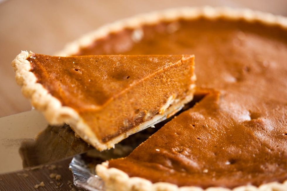 finished pumpkin pie recipe