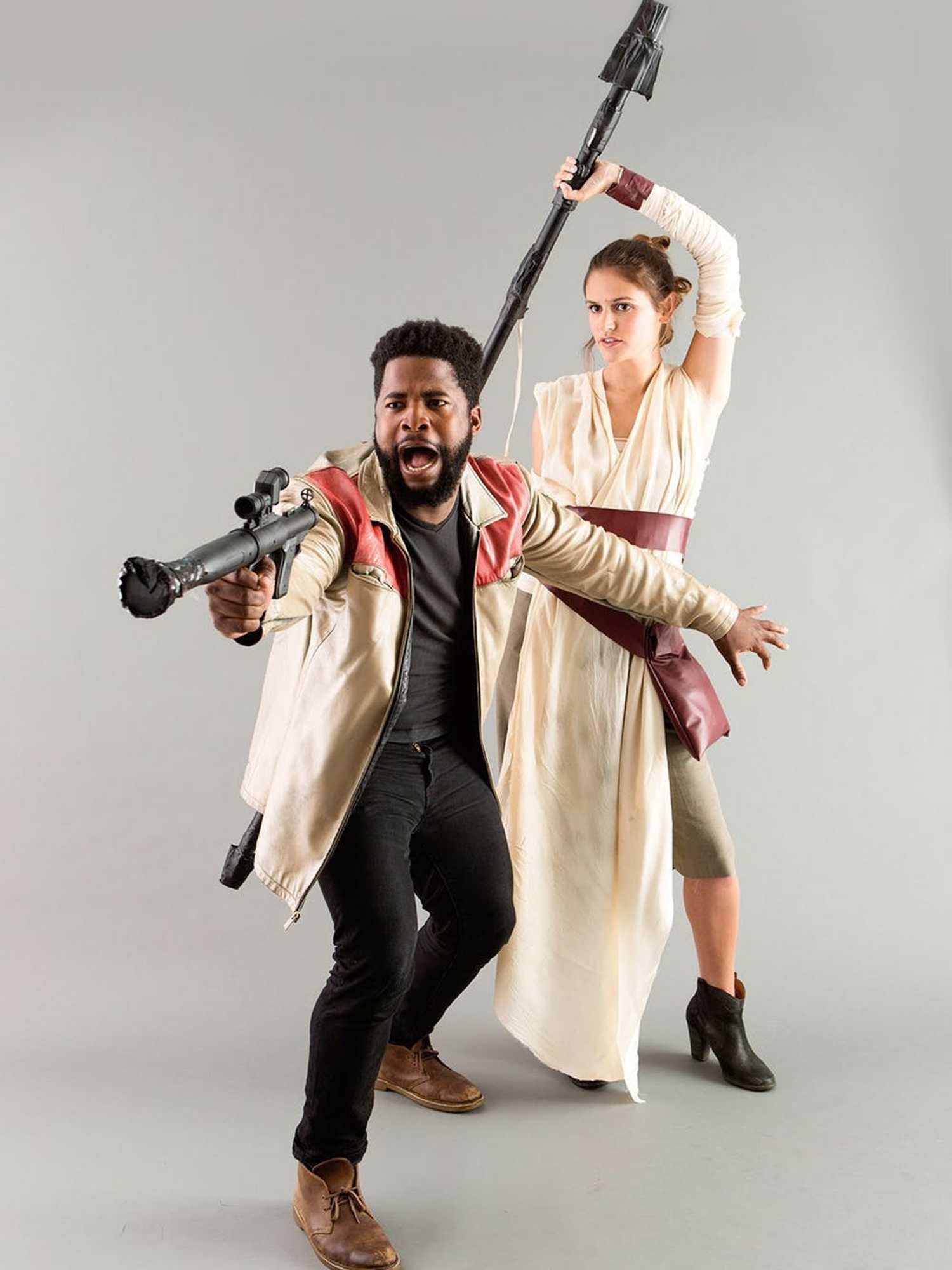 Finn and Rey from Star Wars
